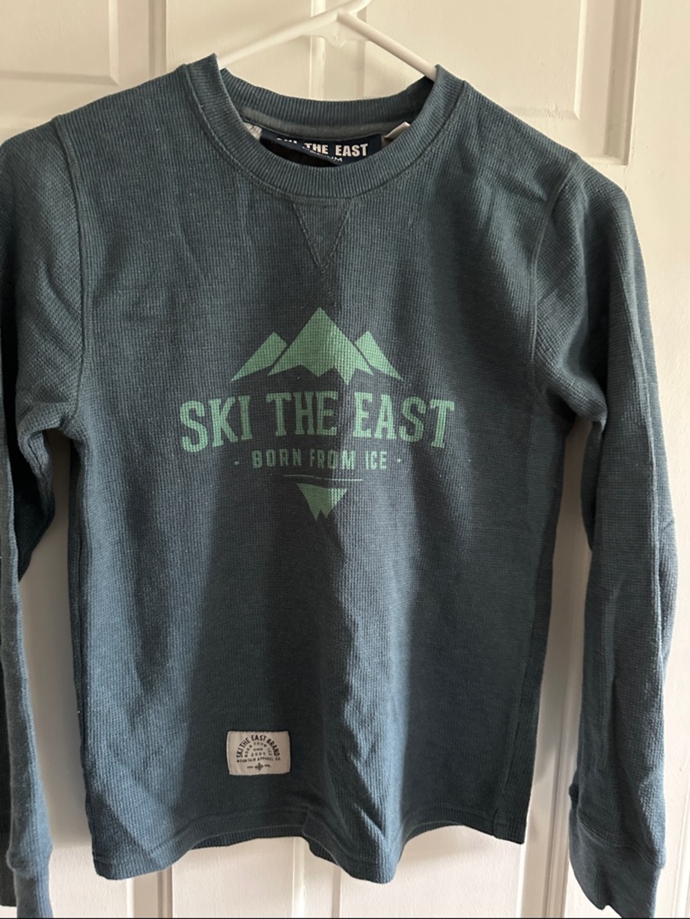 Ski The East Graphic Crewneck Thermal shirt - Slate Green